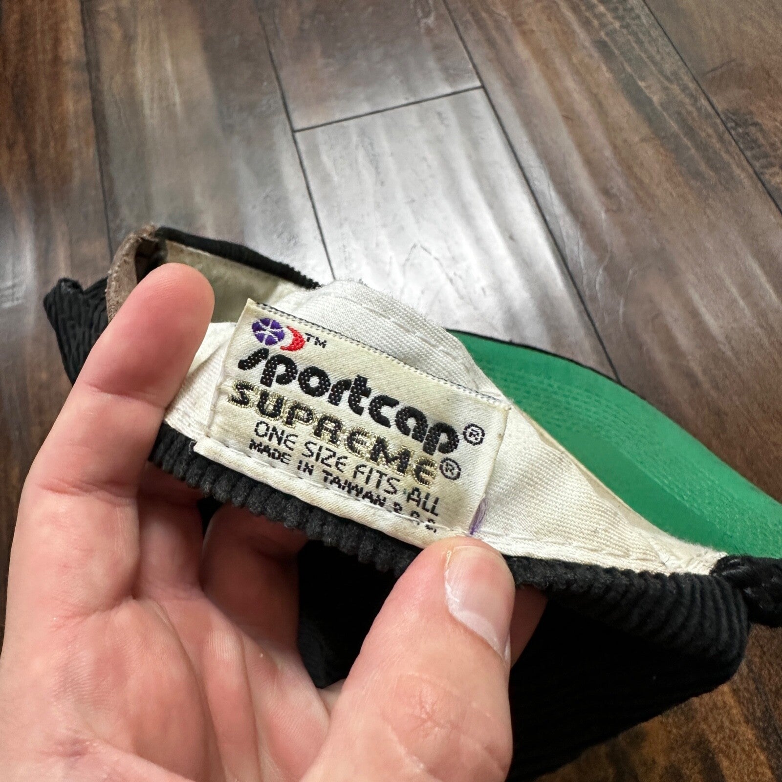 Smokin Oak VTG Hat Cap Snapback Smoke Cigarettes Meat Food Funny Corduroy Black