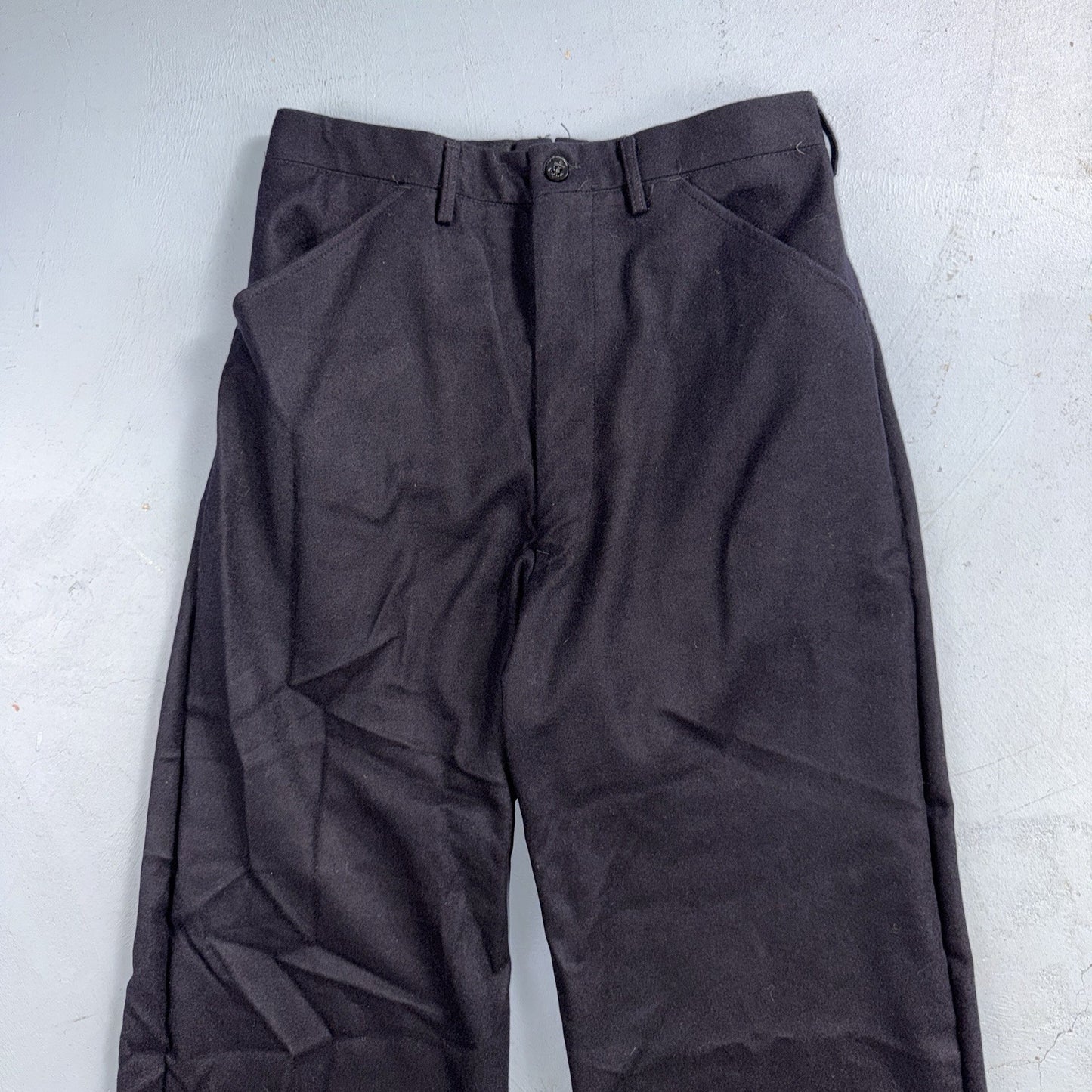 VTG 40s WWII US Naval Clothing Factory Wool Sailor Pants Navy 30L Bell Bottoms