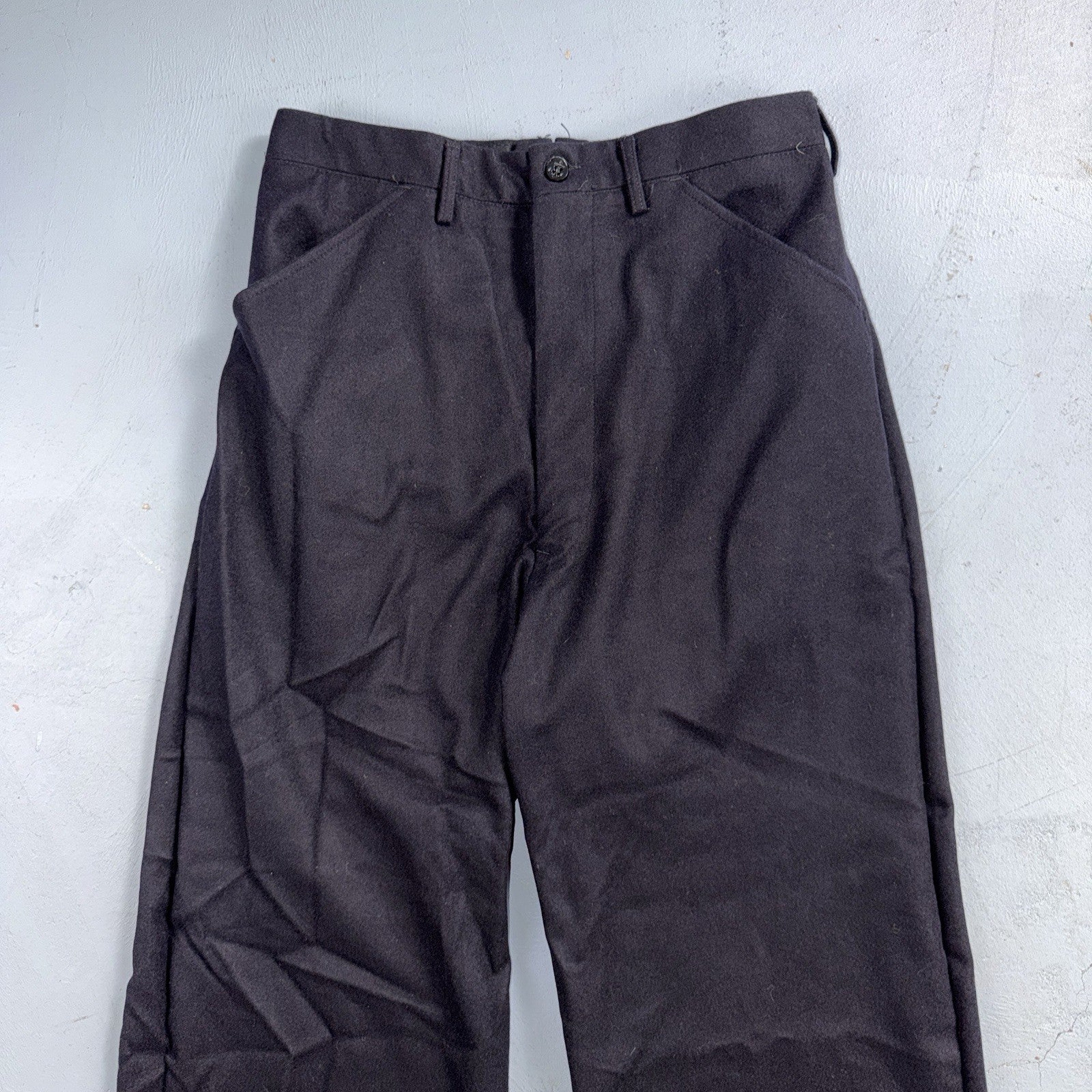 VTG 40s WWII US Naval Clothing Factory Wool Sailor Pants Navy 30L Bell Bottoms