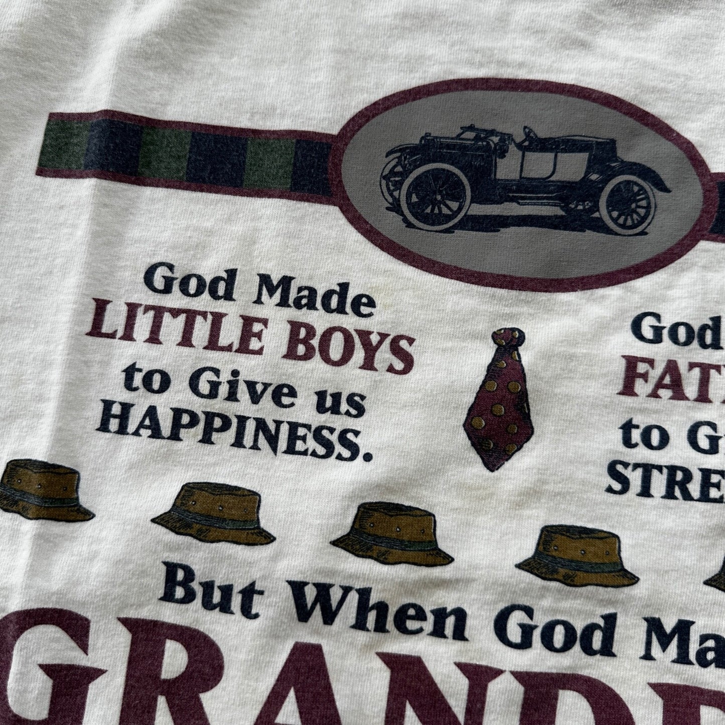 Grandpa Funny Vintage T Shirt Tultex Creepy Great Humor Perfection Ice Cream