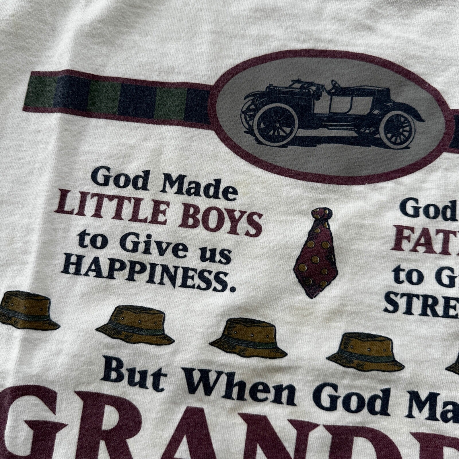 Grandpa Funny Vintage T Shirt Tultex Creepy Great Humor Perfection Ice Cream