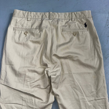 Polo Ralph Lauren Pants Mens 33x32 Suffield Chino Straight Twill Cotton Beige