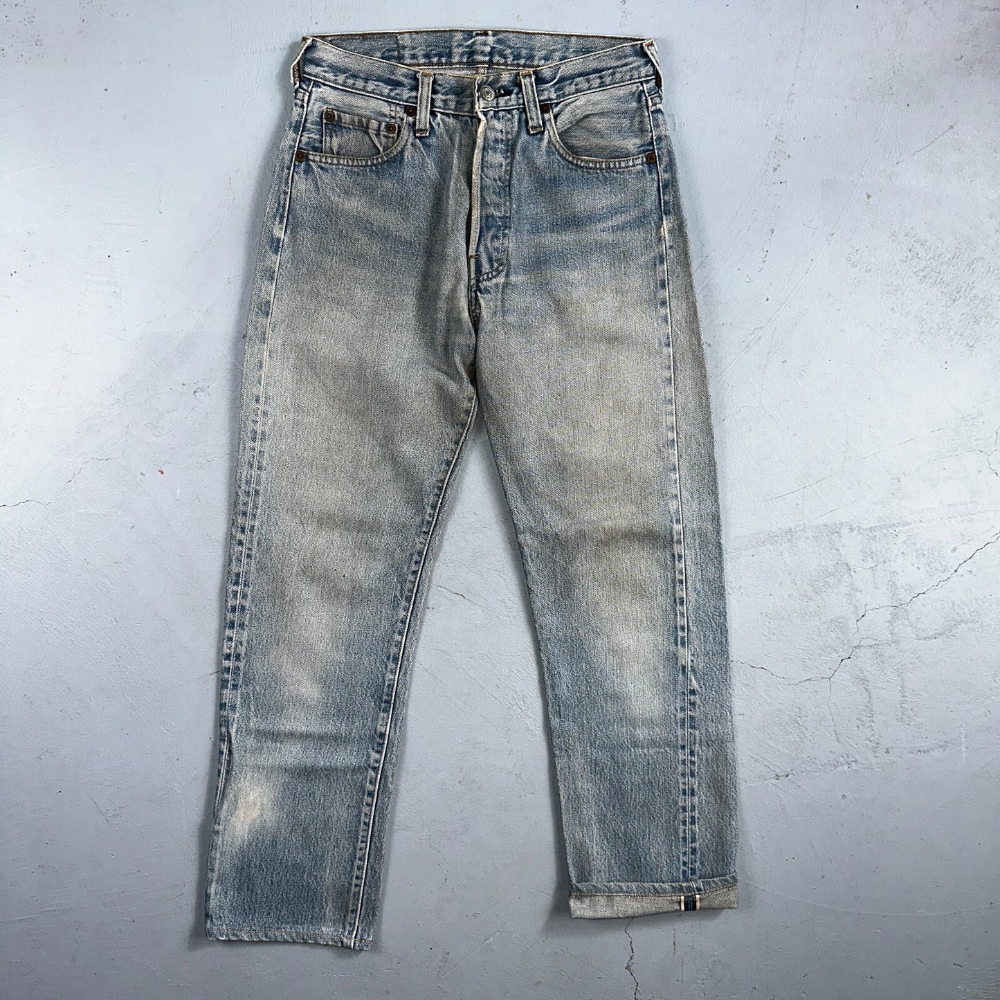 Levis 501 Vintage 80s Redline Selvedge USA XX Jeans Light Wash 29x34 Act 27x28