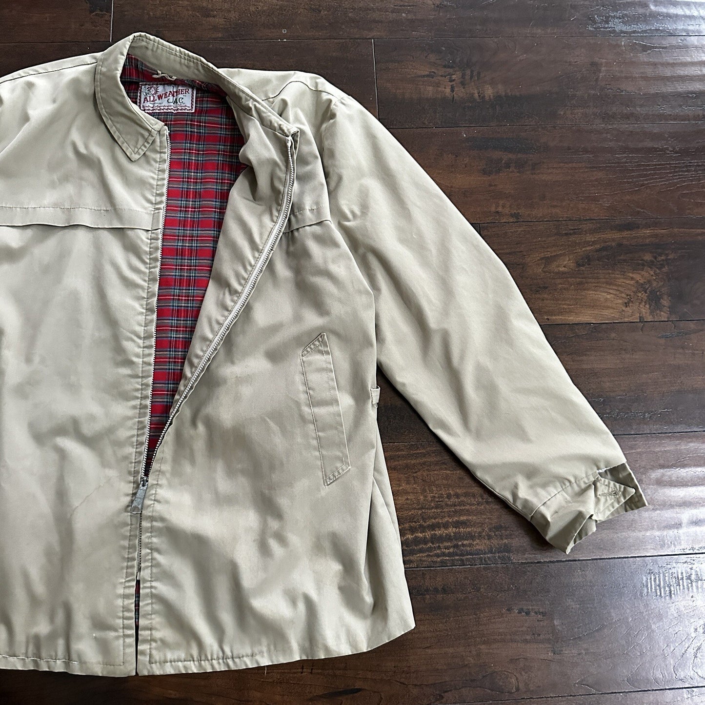 Vintage 50s Coat Rain Jacket All Weather Jac Boston 60s Rockabilly 1960s Talon