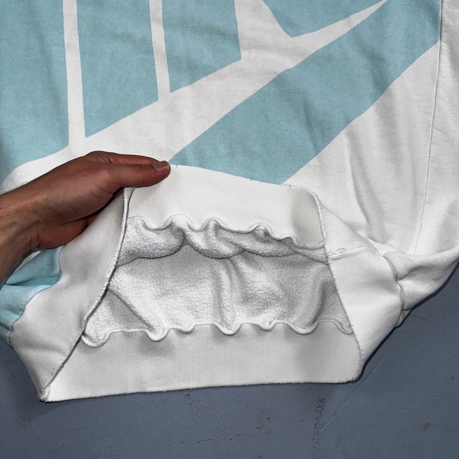 Nike VTG 80s Sweatshirt Crewneck Spell Out Huge Big USA Logo 1980s White Jumper