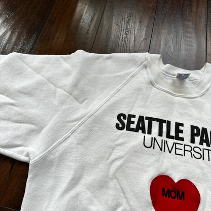 VTG SPU MOM 80s Russell Seattle Pacific University Pullover Sweatshirt Crewneck