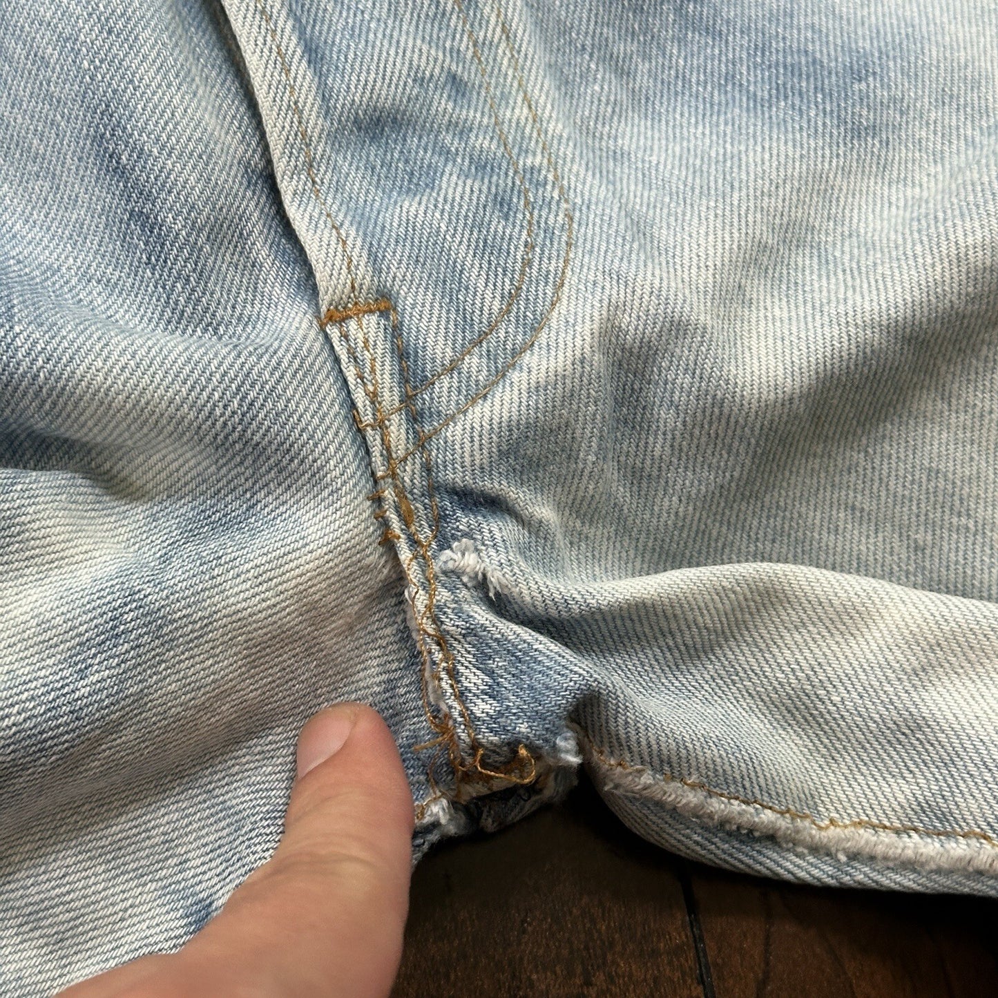 Levis Vintage 80s Redline Selvedge USA 501 XX Jeans Light Wash 32x36 Act 29x31