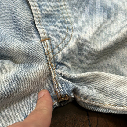 Levis Vintage 80s Redline Selvedge USA 501 XX Jeans Light Wash 32x36 Act 29x31