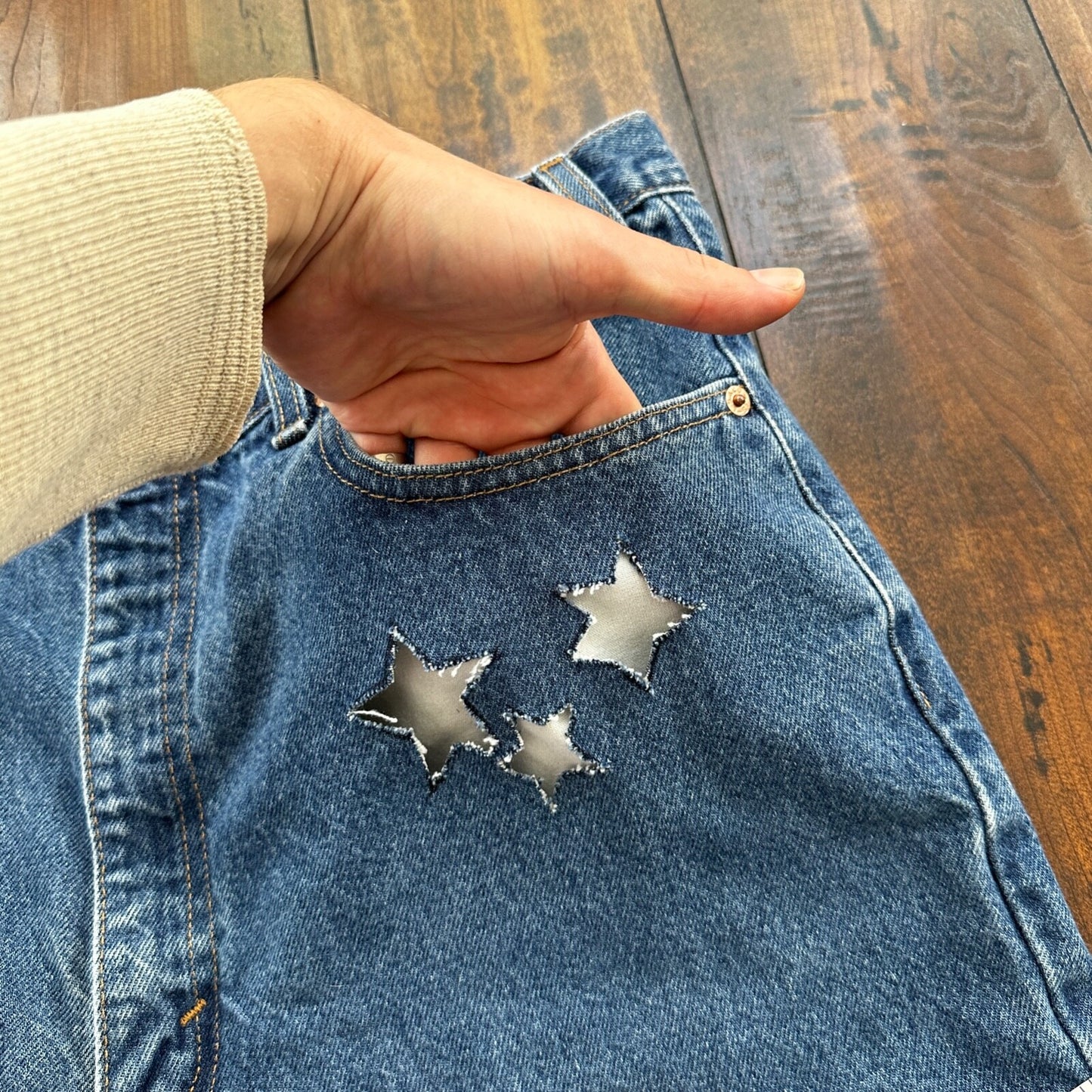 Levis 517 Vintage 90s USA Orange Tab Bootcut Flare Blue Jeans 38x32 Act 35x30