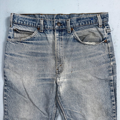 Levis 517 Vintage 80s USA Orange Tab Bootcut Flare Blue Worn Jeans Act 32x27