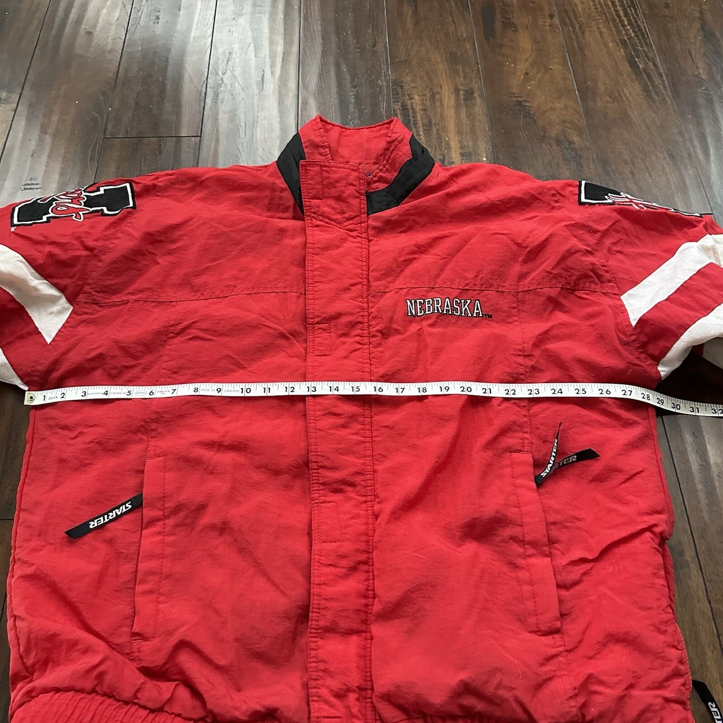 Vintage 90s 80s Nebraska Huskers Full Zip Starter Jacket Puffer Men's Large NCAA