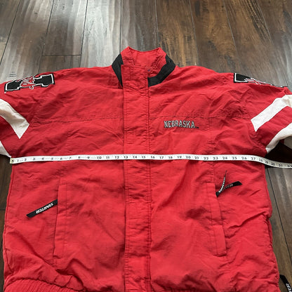 Vintage 90s 80s Nebraska Huskers Full Zip Starter Jacket Puffer Men's Large NCAA