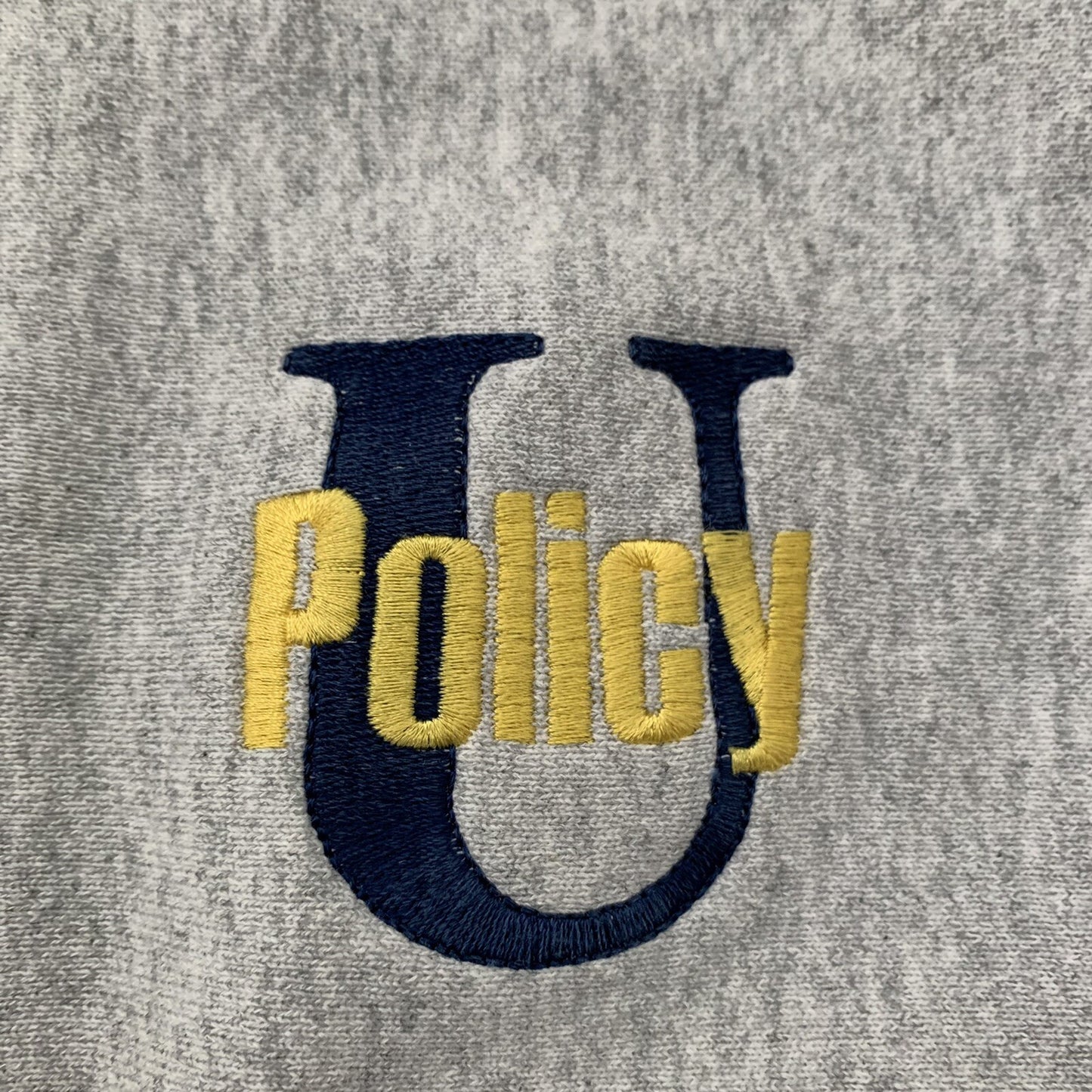 LEE UPolicy School Gray Hipster Basic Promo Rap Vintage Crewneck 90s 80s T Shirt