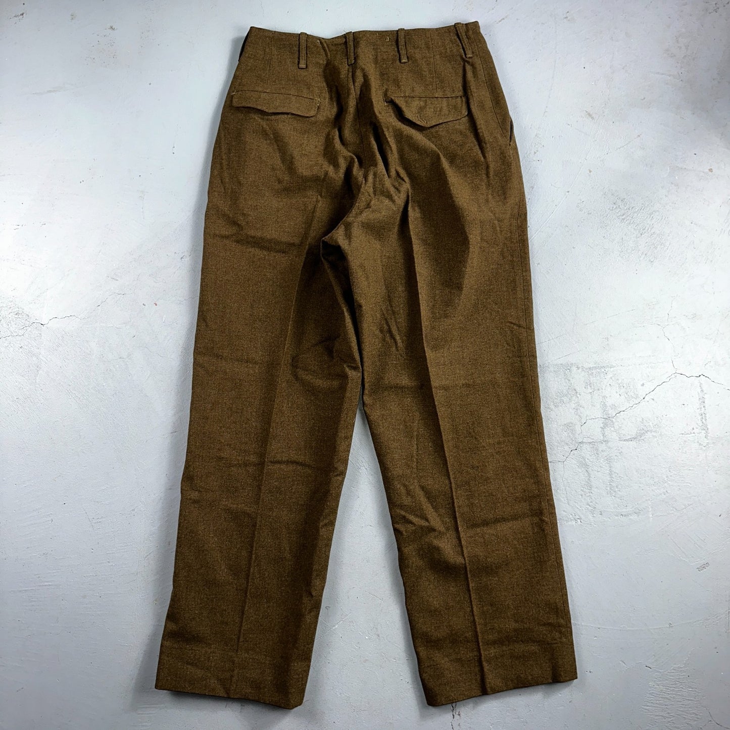 Vintage 40s US Army WWII Field Wool Trousers Pants Mens 34x33 OD-33 Military