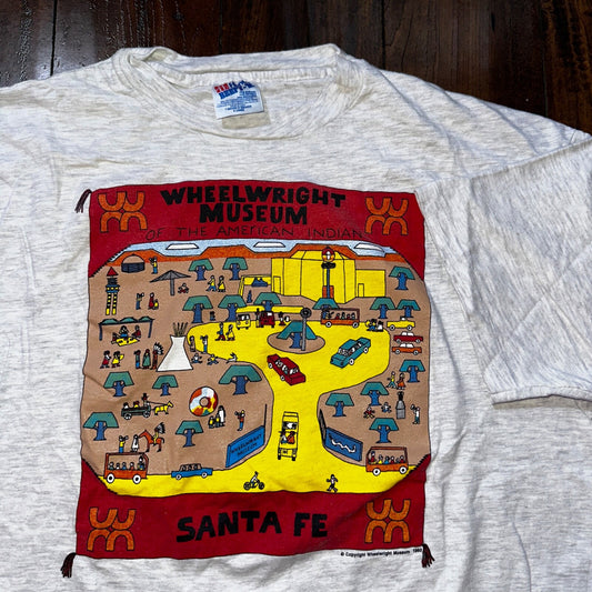 Wheel Wright Museum Vintage T Shirt Santa Fe New Mexico Travel Tribal Cute 90s