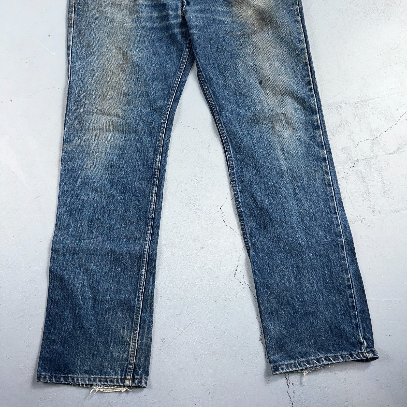 Levis 517 Vintage 90s Canada Orange Tab Bootcut Flare Blue Worn Jeans Act 33x30