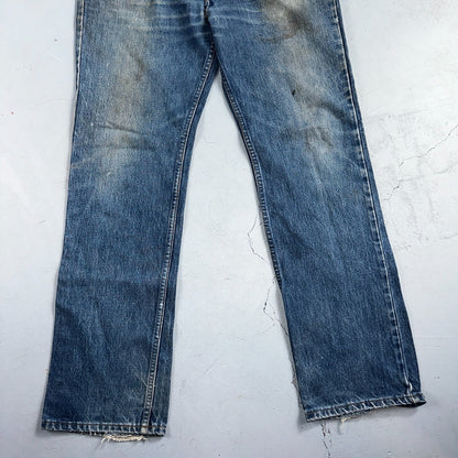 Levis 517 Vintage 90s Canada Orange Tab Bootcut Flare Blue Worn Jeans Act 33x30
