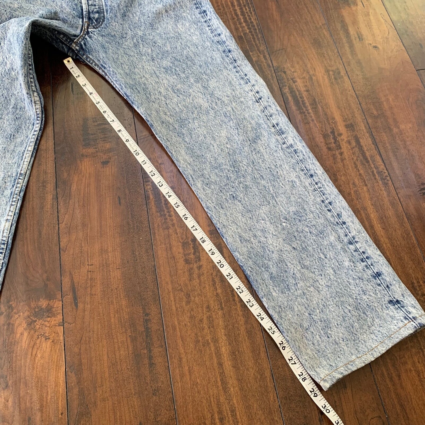 Levis 501 Vintage 80s USA XX Straight Leg Jeans Blue Acid Wash 33x32 Act 30x29