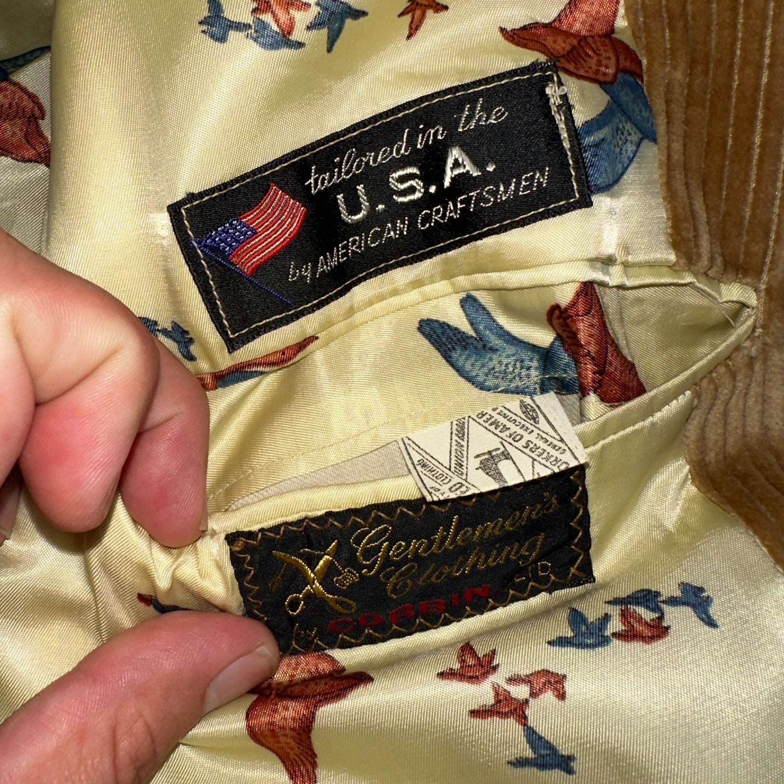 VTG Mens 2 PC Suit 40 Jacket Coat Pants Brown Rockabilly 60s 1960s Corduroy