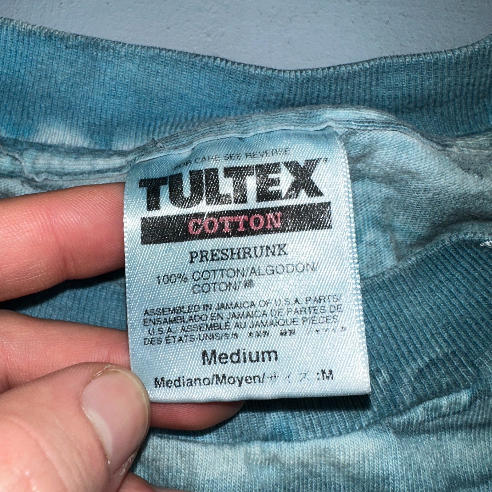 Tultex Tie Dye VTG T Shirt Medium Punk Rock Grunge Thrashed Paint Stained