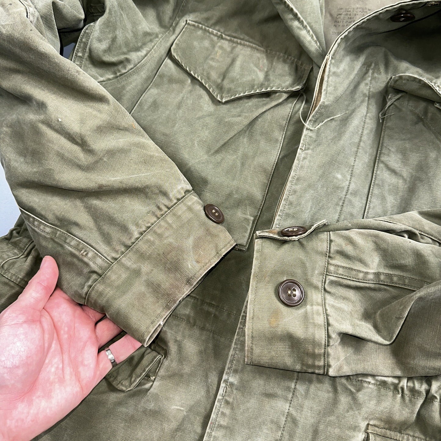 Field Jacket Post WWII Korean War M1950 Coat 1950s 50s OG107 M65