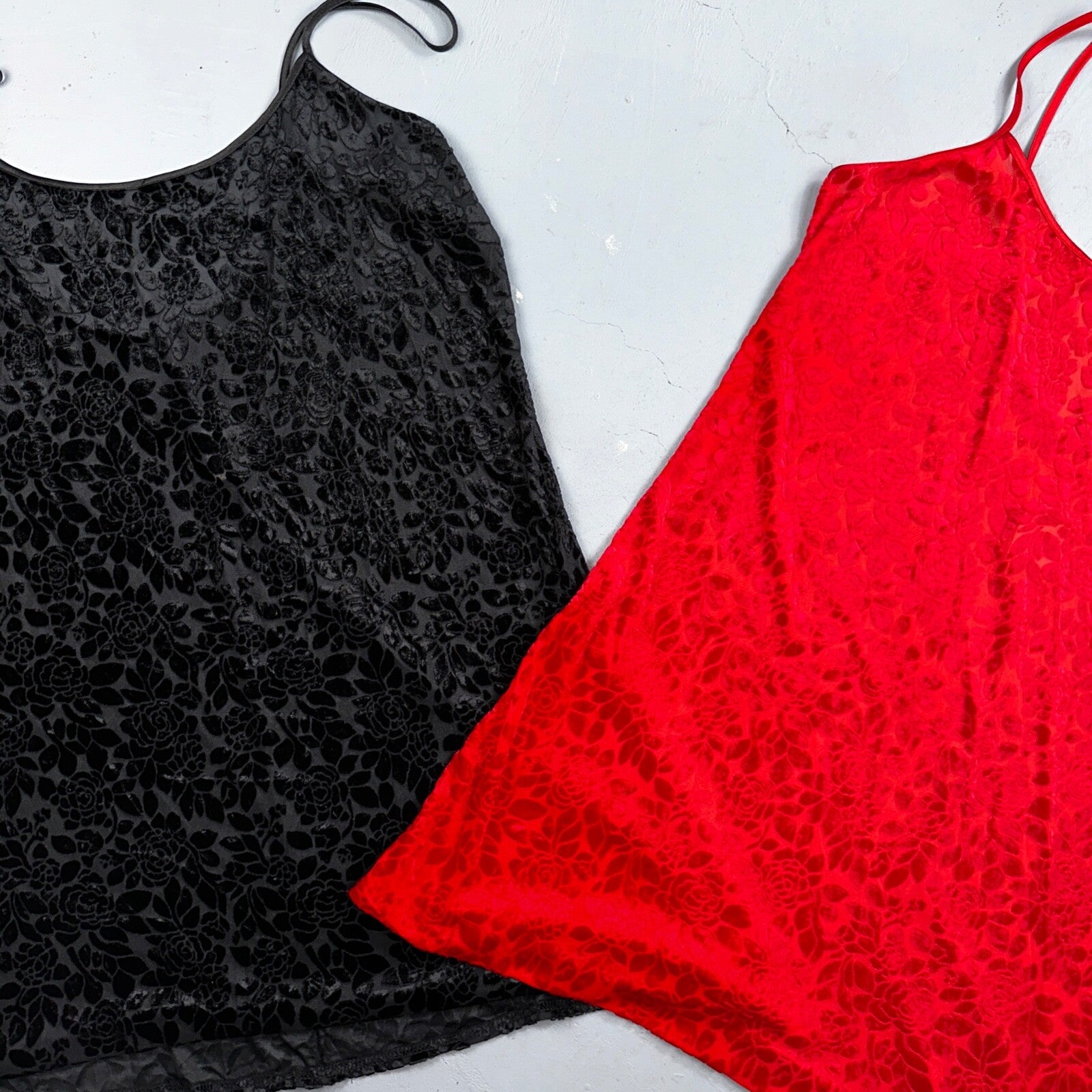 Soft Sensations 80s VTG Women's Lace Trim Satin Mini Slip Lingerie Dress Lot 2