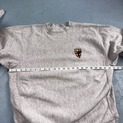 VTG 80s Champion Reverse Weave Crewneck Sweatshirt Gray USA XL Lion Sun Motif