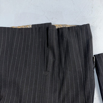 VTG Mens Suit 36 Double Breast 8 Button Jacket Sport Coat Rockabilly 50s Striped