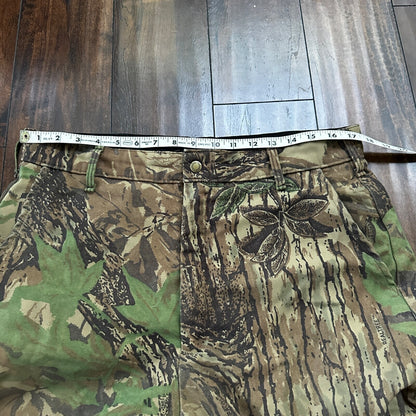 VTG 90s Cabela's Realtree Camo Fleece Pants Cargo Pocket 35x28 Made in the USA