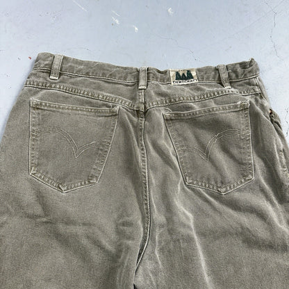 Democracy Jeans Womens 16 Green Denim Pants Banana Republic VTG USA High Rise