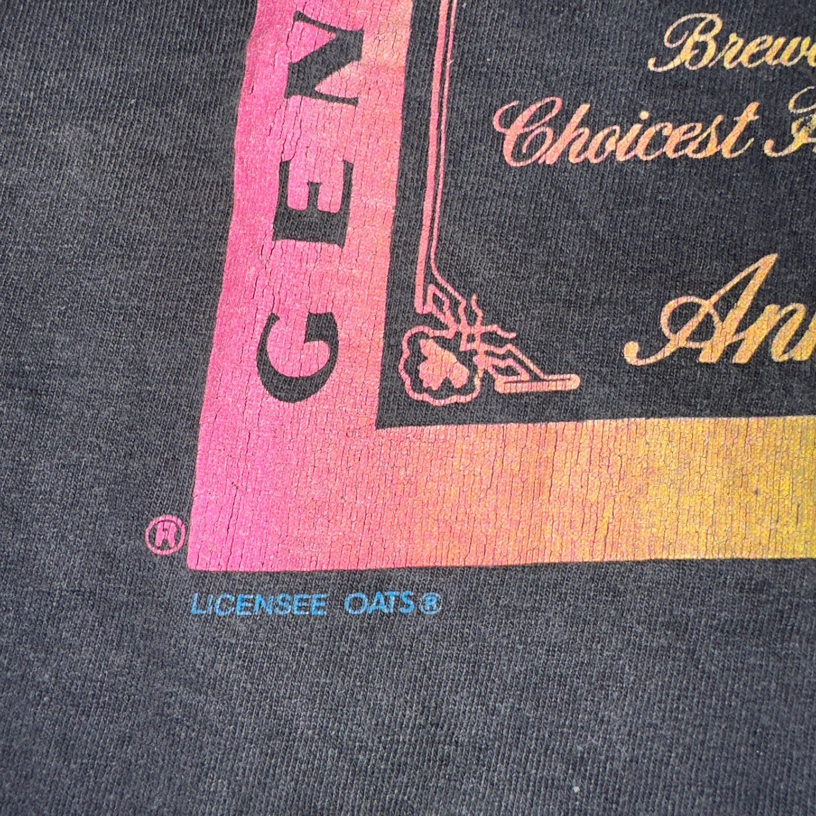 Budweiser 90s Wild Oats VTG T Shirt Single Stitch Rainbow Color Graphic Art XL