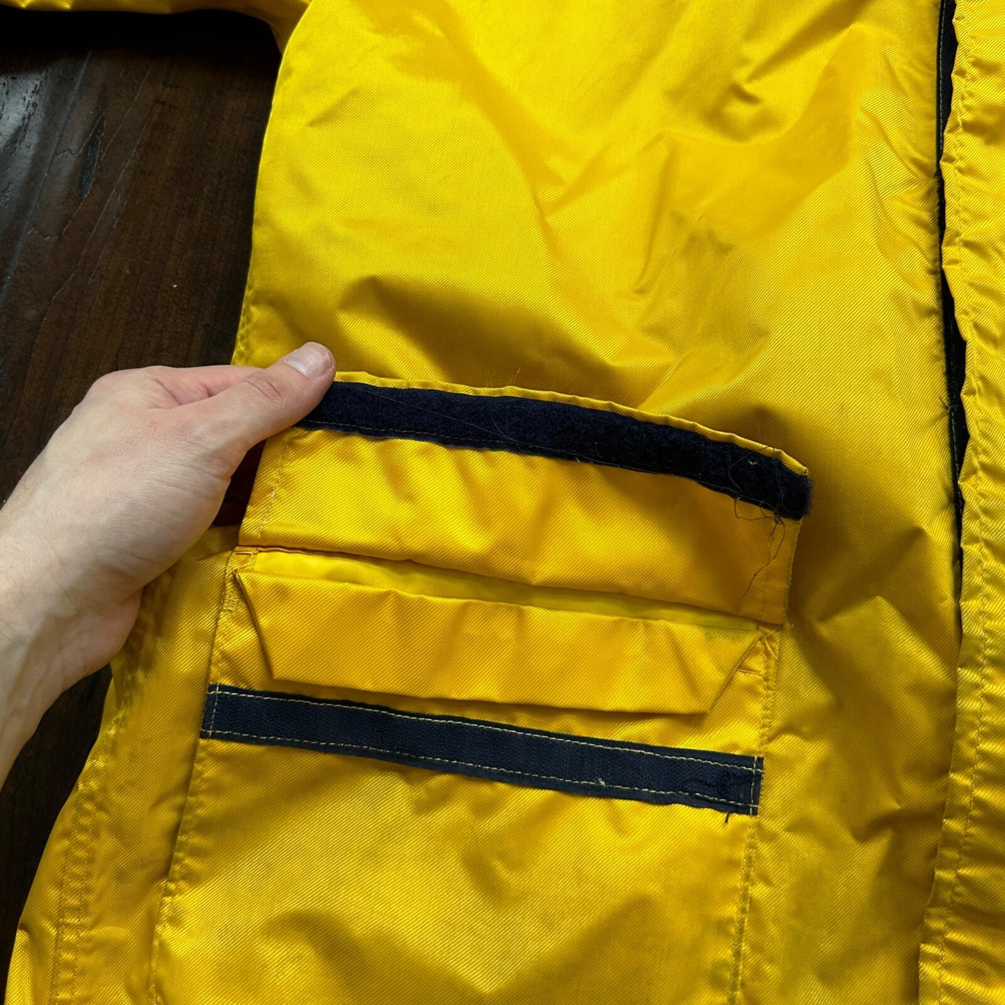 VTG Terrramar 1990s Diamond Jacket Mens Yellow XL Parka Rain Workwear