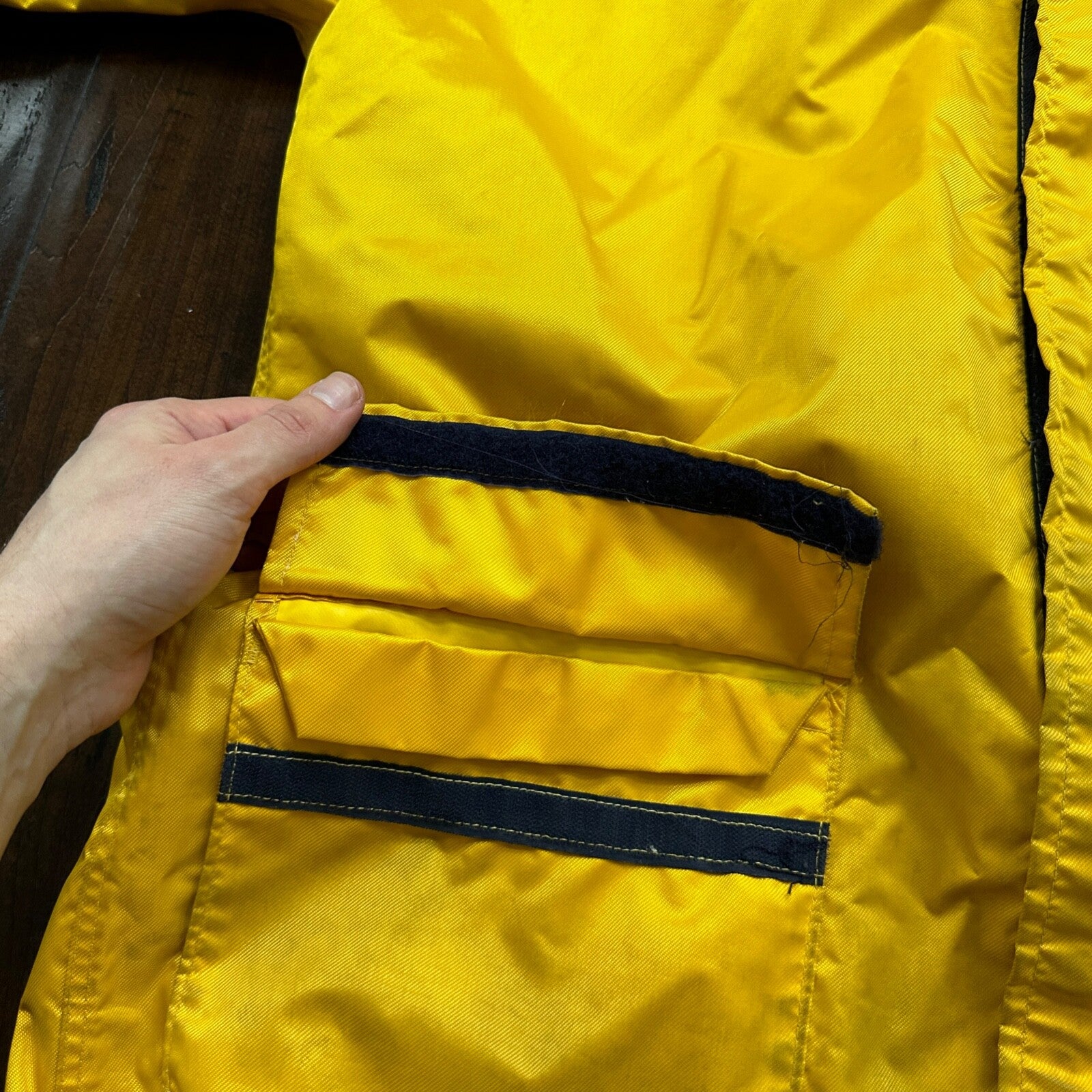 VTG Terrramar 1990s Diamond Jacket Mens Yellow XL Parka Rain Workwear