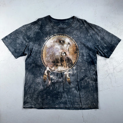 The Mountain Spirit of The Hawk Cathering Tribe Tie Dye VTG T Shirt XL Bird