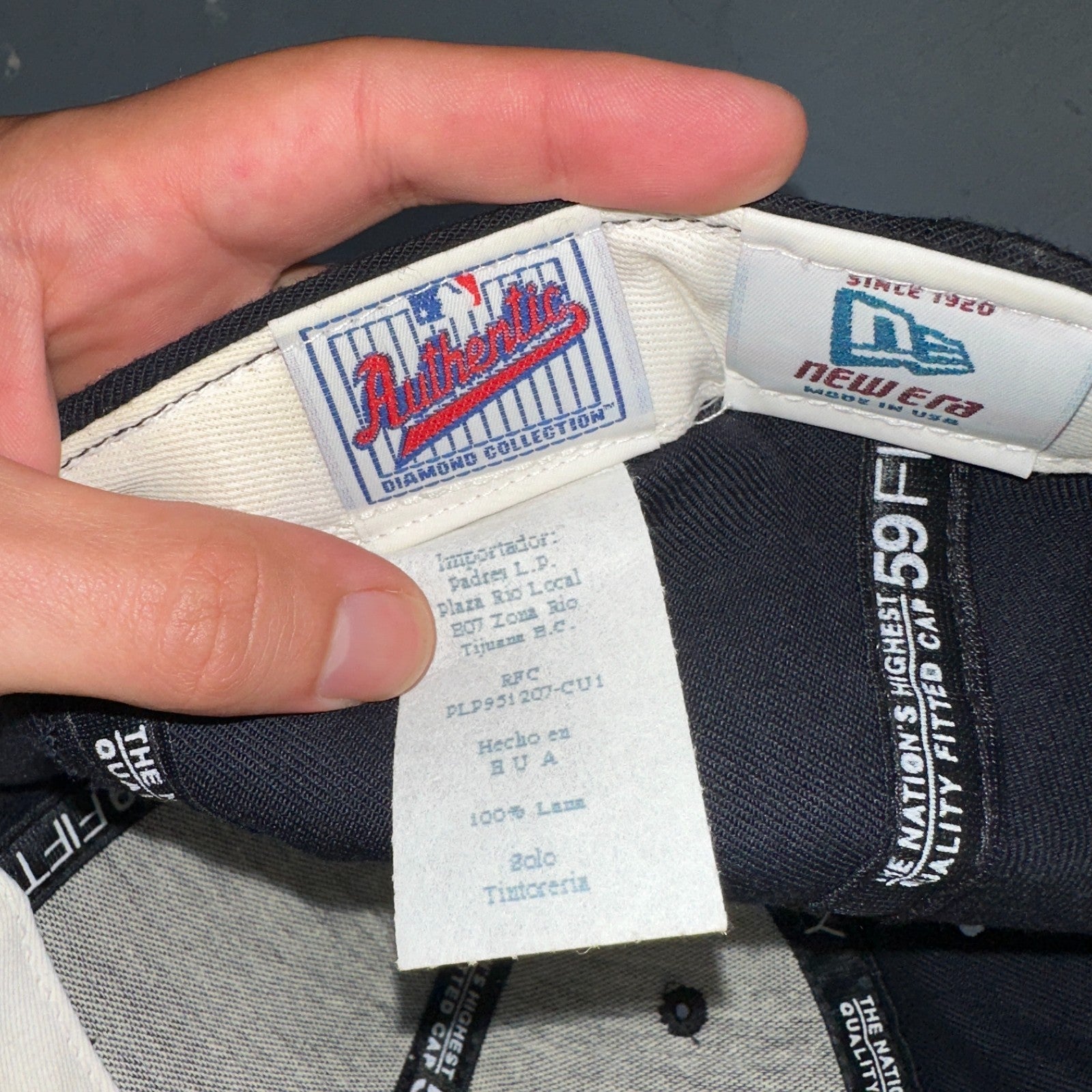 Vintage Seattle Mariners New Era 59Fifty Pro Model Fitted 7 3/8 Hat Wool MLB