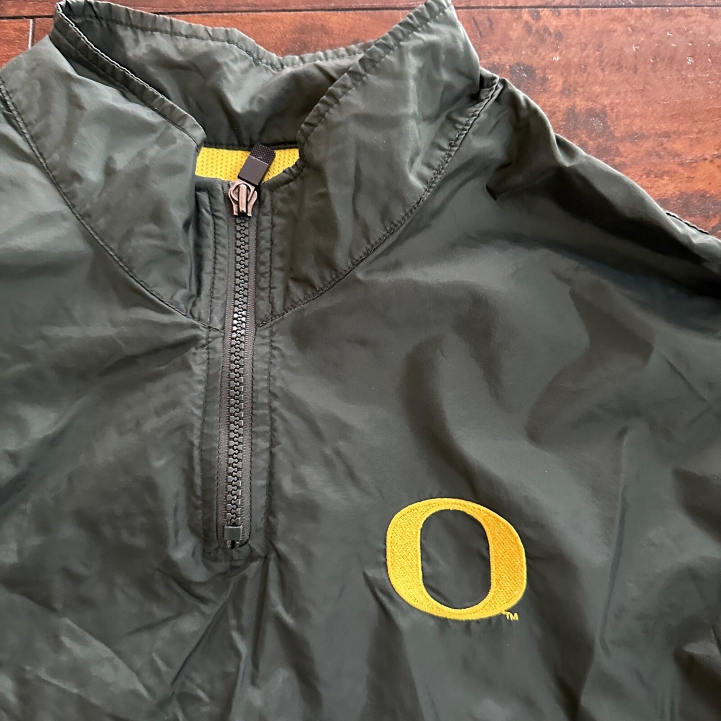 Vintage Nike Quarter Zip Windbreaker Jacket Nylon L Oregon Ducks Korea 90s Y2K