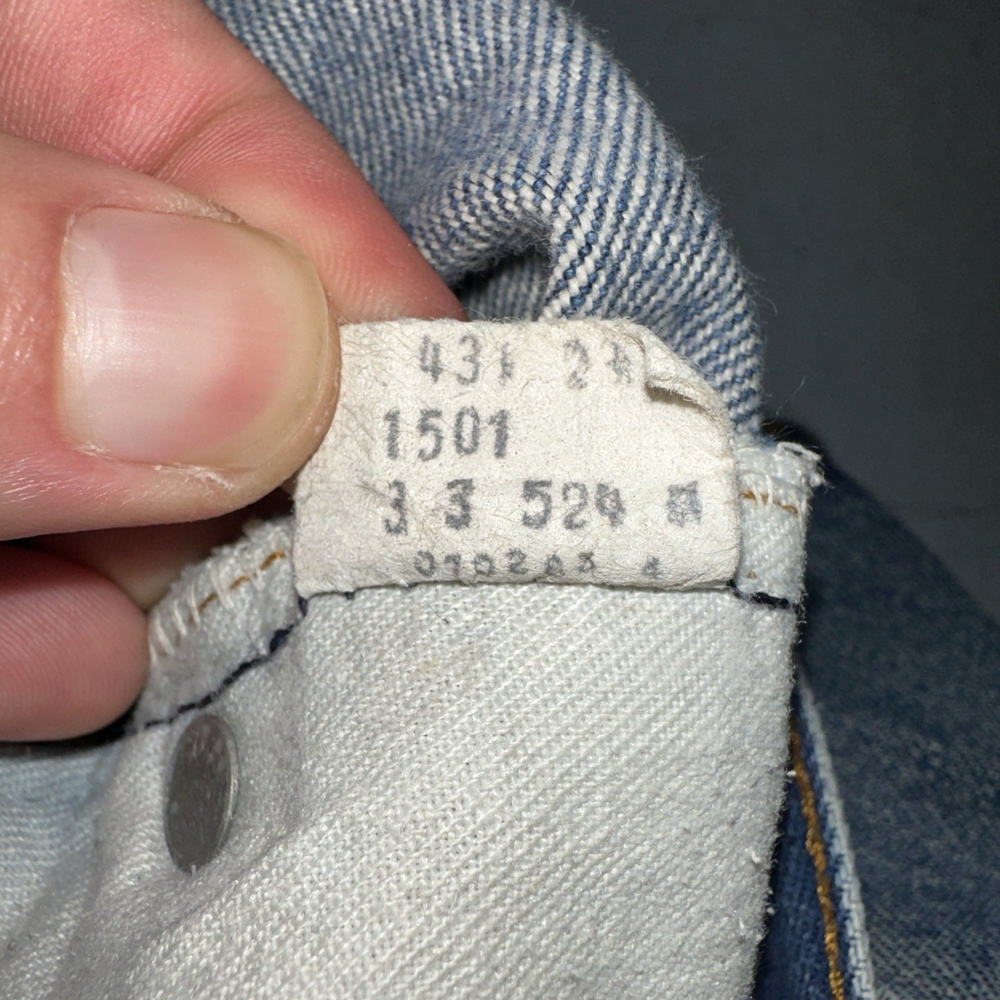 Levis 501 Vintage 80s Redline Selvedge USA XX Jeans Med Wash 35x38 Act 32x33