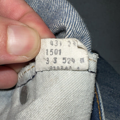 Levis 501 Vintage 80s Redline Selvedge USA XX Jeans Med Wash 35x38 Act 32x33