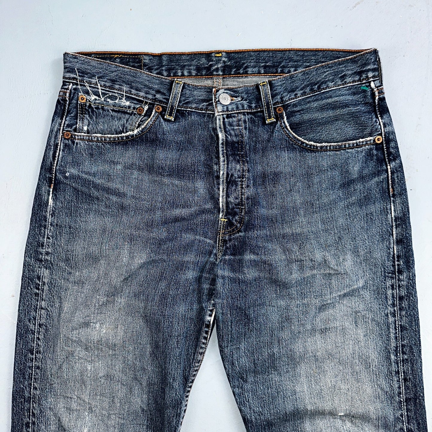 Levis 501 Vintage Y2K XX Straight Leg Jeans Blue Med Wash 33x32 Act 32x31
