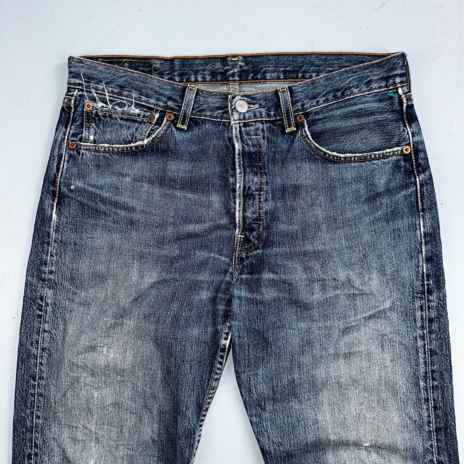 Levis 501 Vintage Y2K XX Straight Leg Jeans Blue Med Wash 33x32 Act 32x31