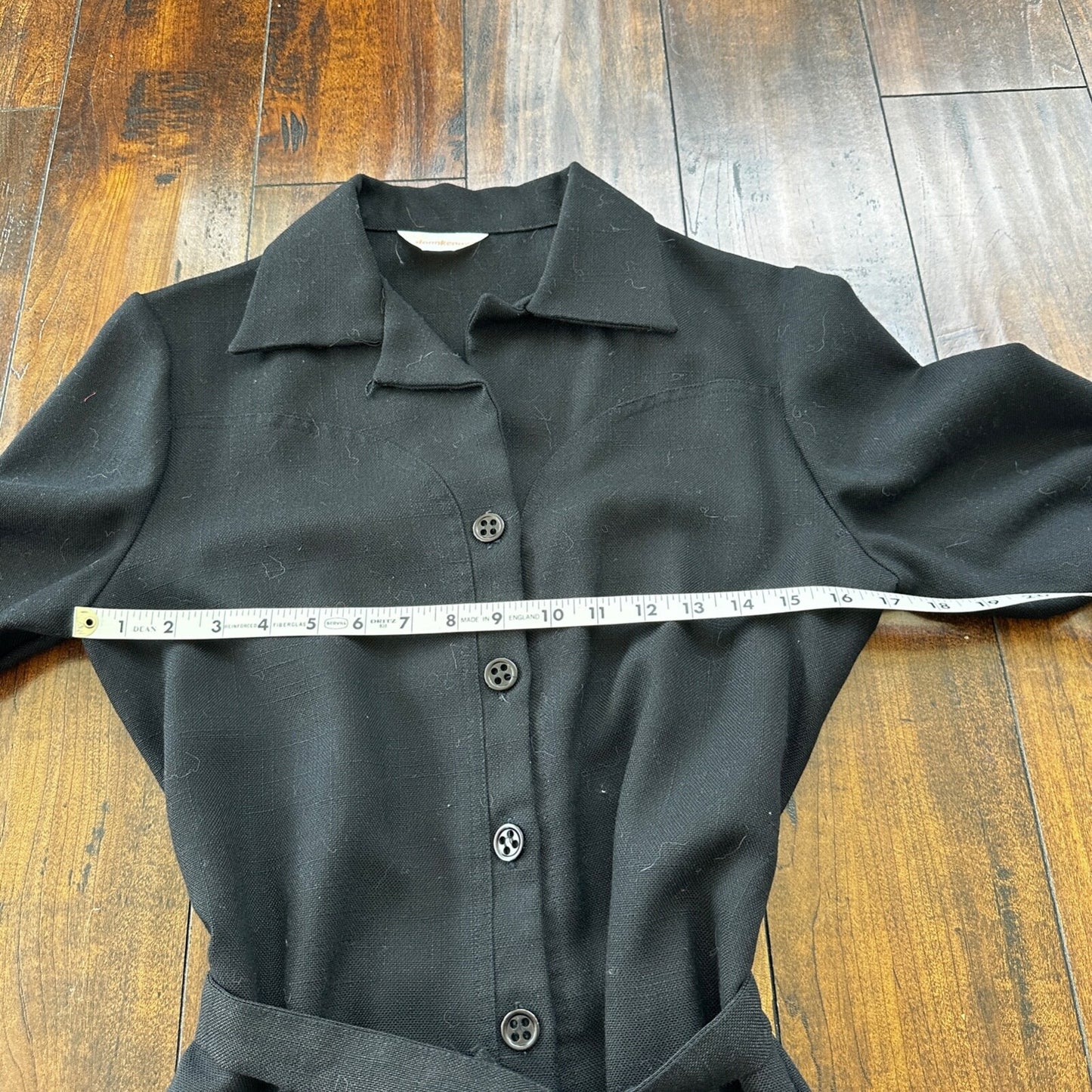 Vintage 90s DonnKenny Cardigan Sweater Jacket Black Bell Sleeves M Button Up