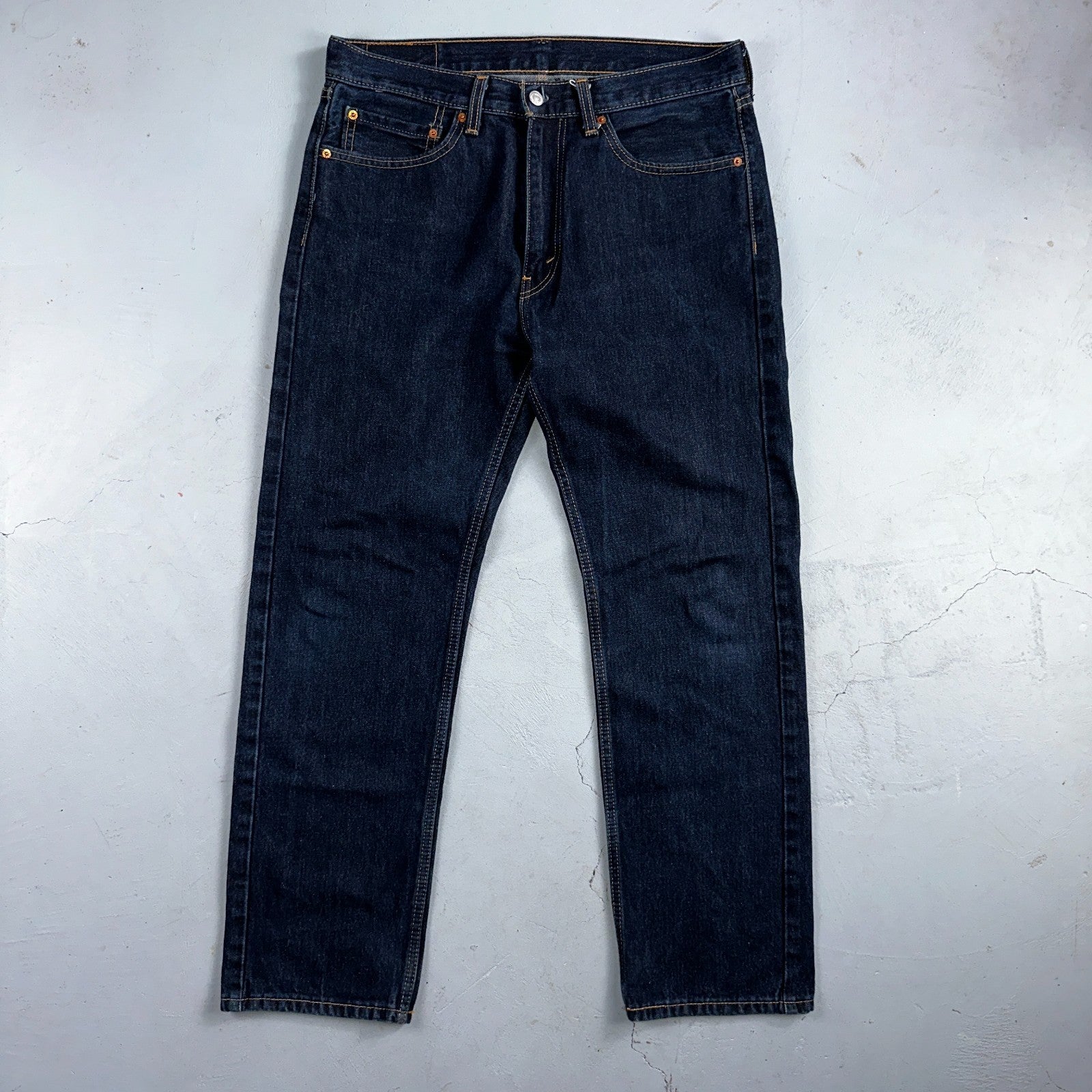 Levis 505 Vintage Y2K Straight Leg XX 2000s Jeans 34x30 Dark Wash Denim