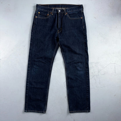 Levis 505 Vintage Y2K Straight Leg XX 2000s Jeans 34x30 Dark Wash Denim