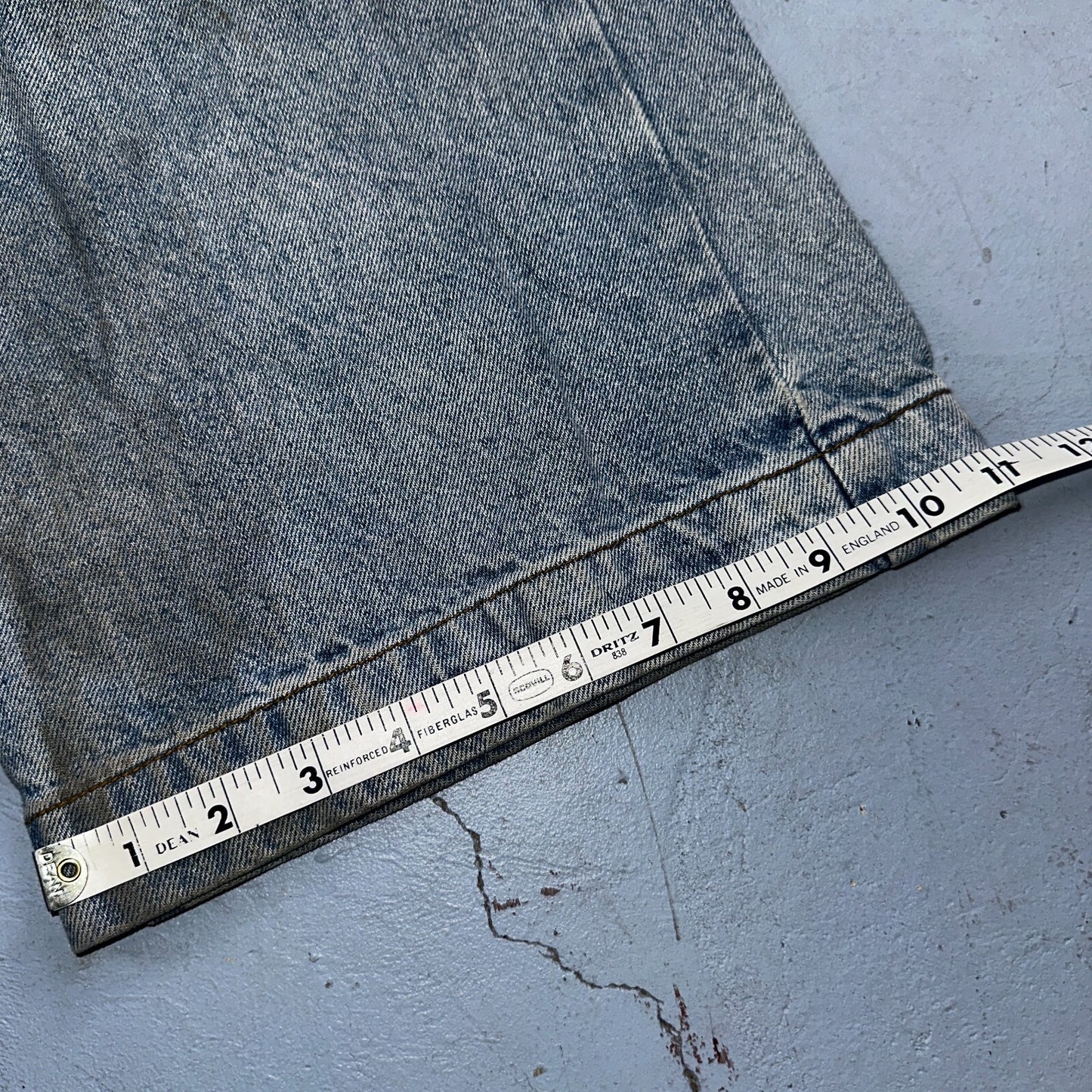 J Galt Jeans Womens Wide Leg Blue Cargo Denim Cotton Light Wash 27x30 Small