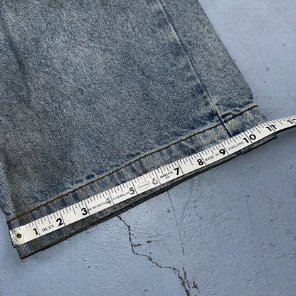 J Galt Jeans Womens Wide Leg Blue Cargo Denim Cotton Light Wash 27x30 Small