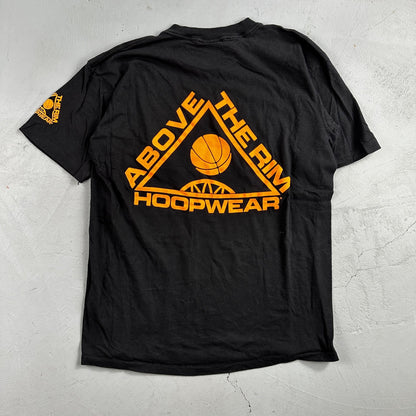 Oneita Above The Rim Hoopwear VTG T Shirt 90s Black Basketball Graphic XL Rap
