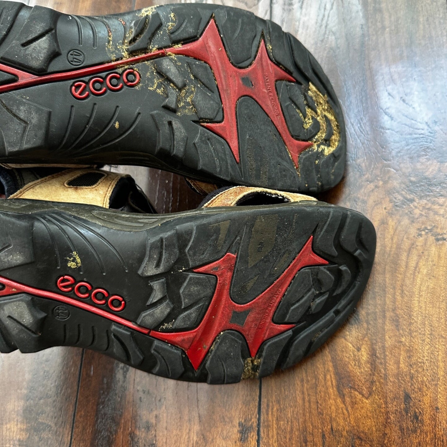 ECCO Yukatan Receptor Brown Leather Sport Sandal Shoes Mens EU 44