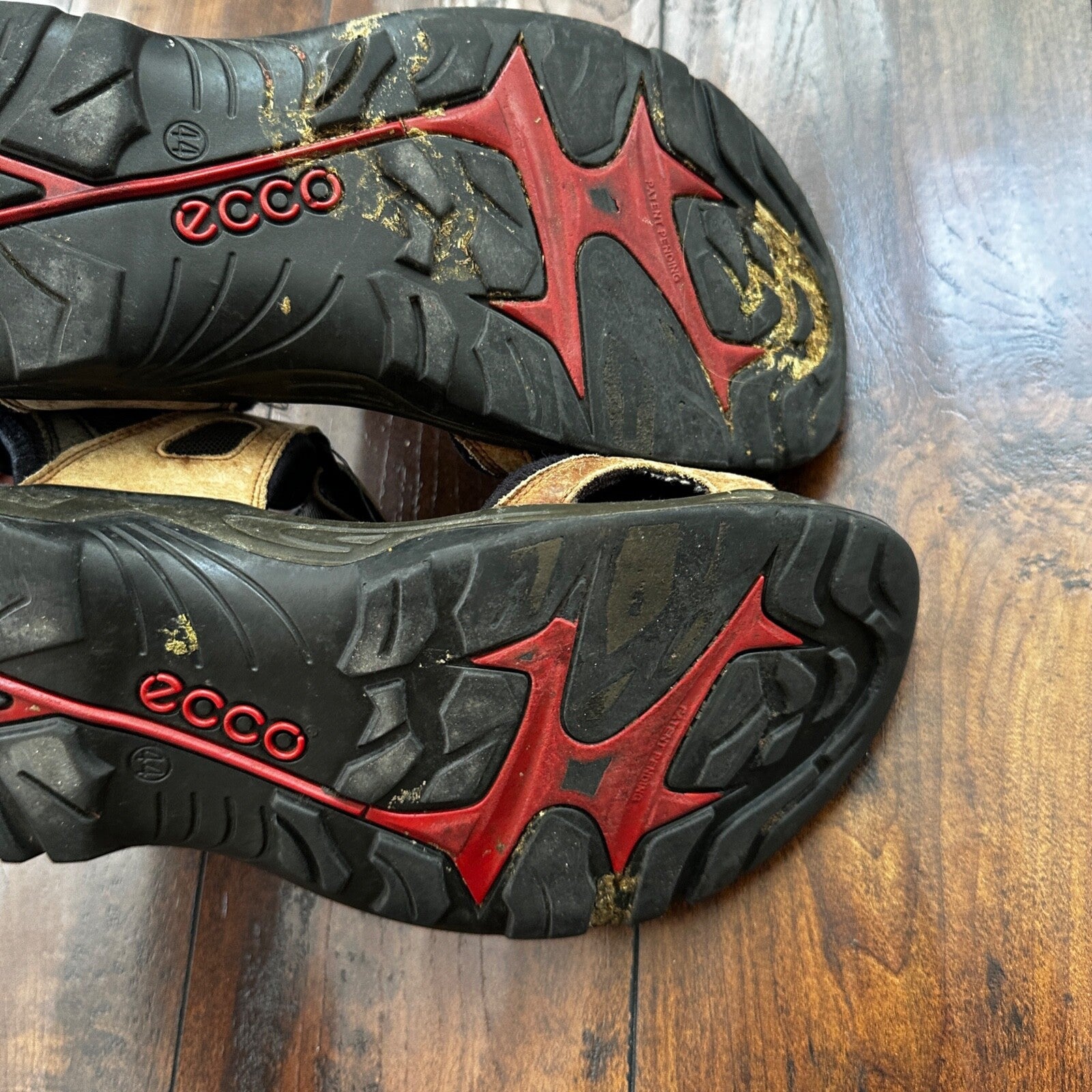 ECCO Yukatan Receptor Brown Leather Sport Sandal Shoes Mens EU 44