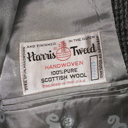 Norm Thompson VTG 80s Harris Tweed Preppy Wool Herringbone Blazer Jacket 42