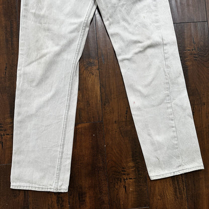 VTG 90s Levis 501 Button Fly 34x32 USA Tag Jeans Grey Wash XX Act 31x31